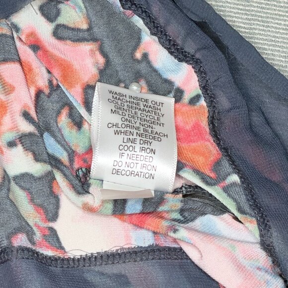 Simply Vera by Vera Wang Floral Dress with Sheer Hem - Picture 7 of 7